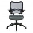 Scranton & Co Ergonomic AirGrid Mesh Office Chair with Gray Fabric Seat