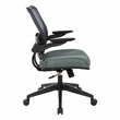 Scranton & Co Ergonomic AirGrid Mesh Office Chair with Gray Fabric Seat