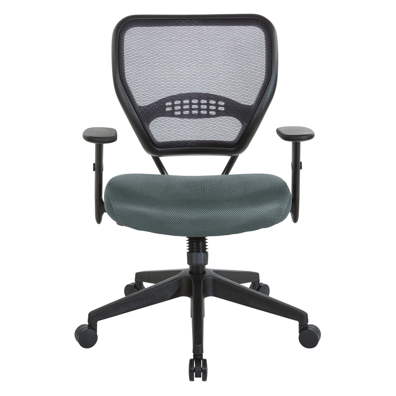 Scranton & Co AirGrid Mesh Back Manager's Chair with Gray Fabric Seat