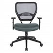 Scranton & Co AirGrid Mesh Back Manager's Chair with Gray Fabric Seat