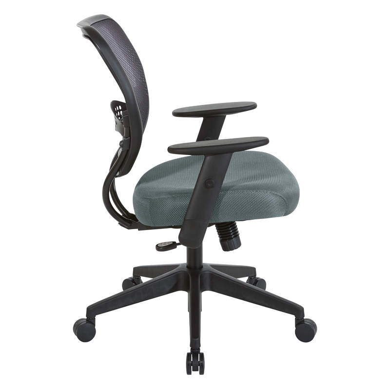 Scranton & Co AirGrid Mesh Back Manager's Chair with Gray Fabric Seat