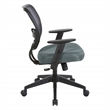 Scranton & Co AirGrid Mesh Back Manager's Chair with Gray Fabric Seat