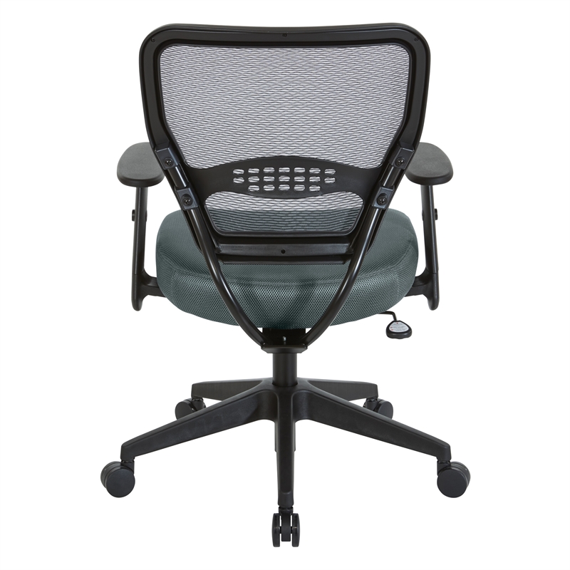 Scranton & Co AirGrid Mesh Back Manager's Chair with Gray Fabric Seat