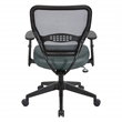 Scranton & Co AirGrid Mesh Back Manager's Chair with Gray Fabric Seat