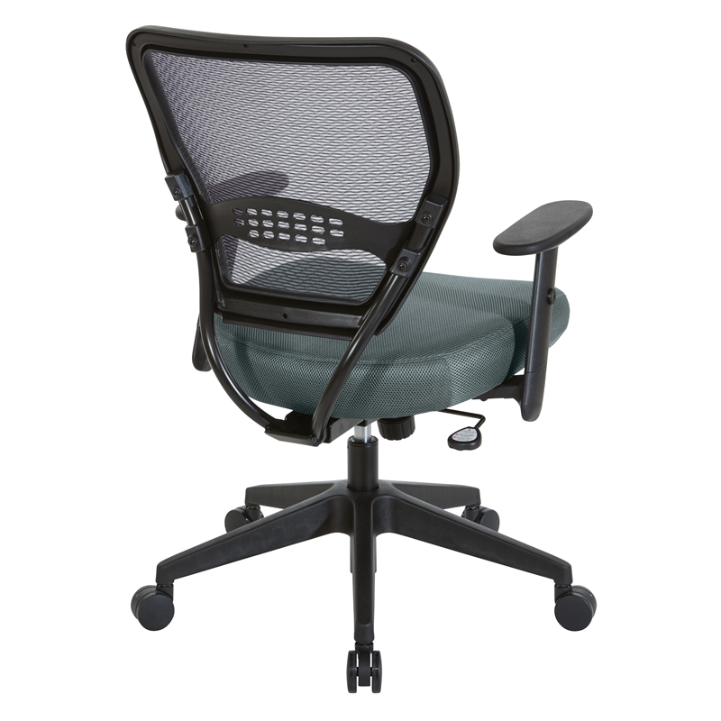 Scranton & Co AirGrid Mesh Back Manager's Chair with Gray Fabric Seat