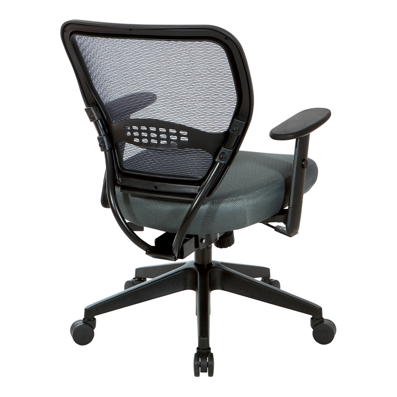 Scranton & Co AirGrid Mesh Back Ergonomic Office Chair in Gray Fabric