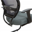Scranton & Co AirGrid Mesh Back Visitor's Chair with Gray Fabric Seat