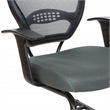 Scranton & Co AirGrid Mesh Back Visitor's Chair with Gray Fabric Seat