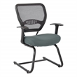 Scranton & Co AirGrid Mesh Back Visitor's Chair with Gray Fabric Seat