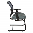 Scranton & Co AirGrid Mesh Back Visitor's Chair with Gray Fabric Seat