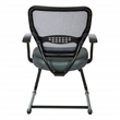 Scranton & Co AirGrid Mesh Back Visitor's Chair with Gray Fabric Seat