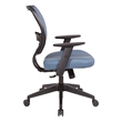 Scranton & Co Blue Vinyl Task Chair with AirGrid Back and Adjustable Arms