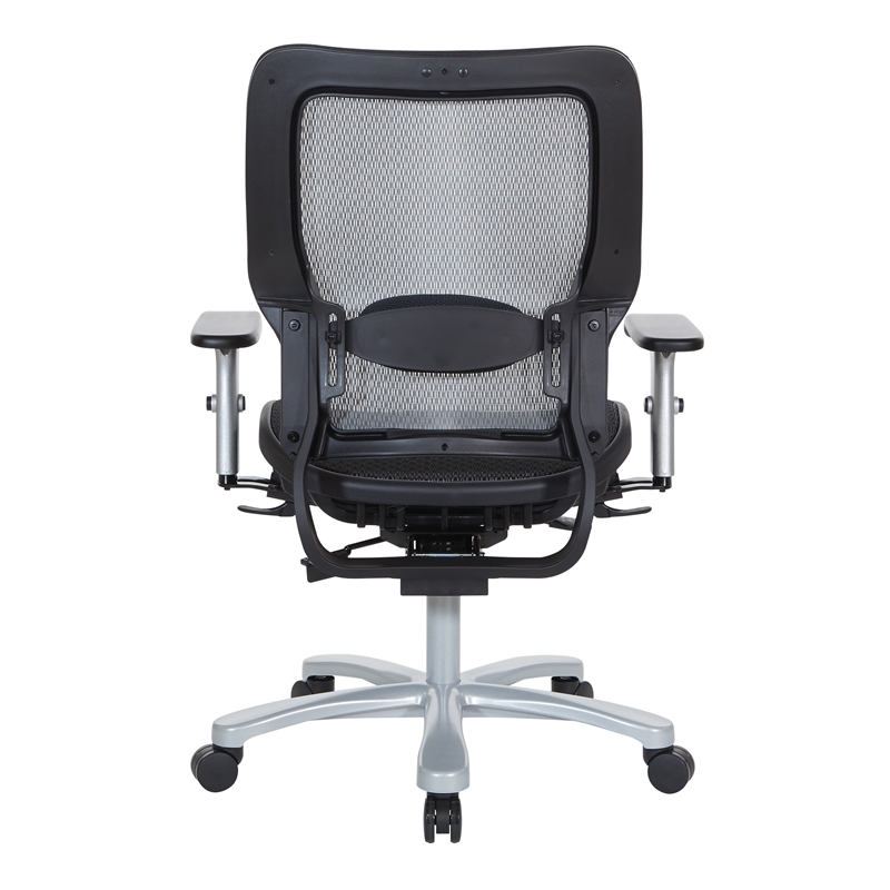 Scranton & Co AirGrid Big and Tall Office Chair in Black with Lumbar Support