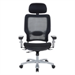 Scranton & Co AirGrid Big and Tall Ergonomic Chair with Headrest in Black