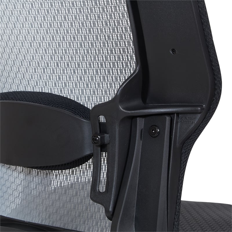 Scranton & Co AirGrid Big and Tall Ergonomic Chair with Headrest in Black