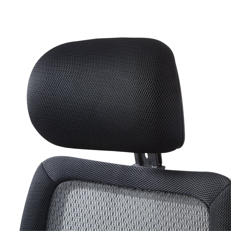 Scranton & Co AirGrid Big and Tall Ergonomic Chair with Headrest in Black