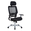 Scranton & Co AirGrid Big and Tall Ergonomic Chair with Headrest in Black