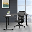 Scranton & Co Black Vertical Matrix Back Office Chair with Seat Slider