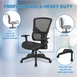 Scranton & Co Black Vertical Matrix Back Office Chair with Seat Slider