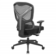 Scranton & Co Black Mesh Back Chair with Padded Fabric Seat and Arms