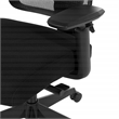 Scranton & Co Black Mesh Back Chair with Padded Fabric Seat and Arms