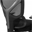 Scranton & Co Black Mesh Back Chair with Padded Fabric Seat and Arms
