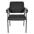 Scranton & Co Visitor's Chair in Black Frame with Padded Arms Lumbar