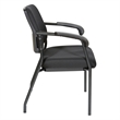 Scranton & Co Visitor's Chair in Black Frame with Padded Arms Lumbar