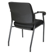 Scranton & Co Visitor's Chair in Black Frame with Padded Arms Lumbar