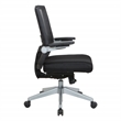 Scranton & Co Breathable Mesh Back Manager's Chair in Black Fabric