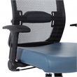 Scranton & Co Black Matrix Back Manager's Chair in Blue Fabric