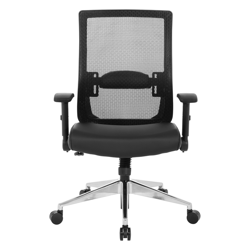 Scranton & Co Black Matrix Back Manager's Chair in Black Fabric