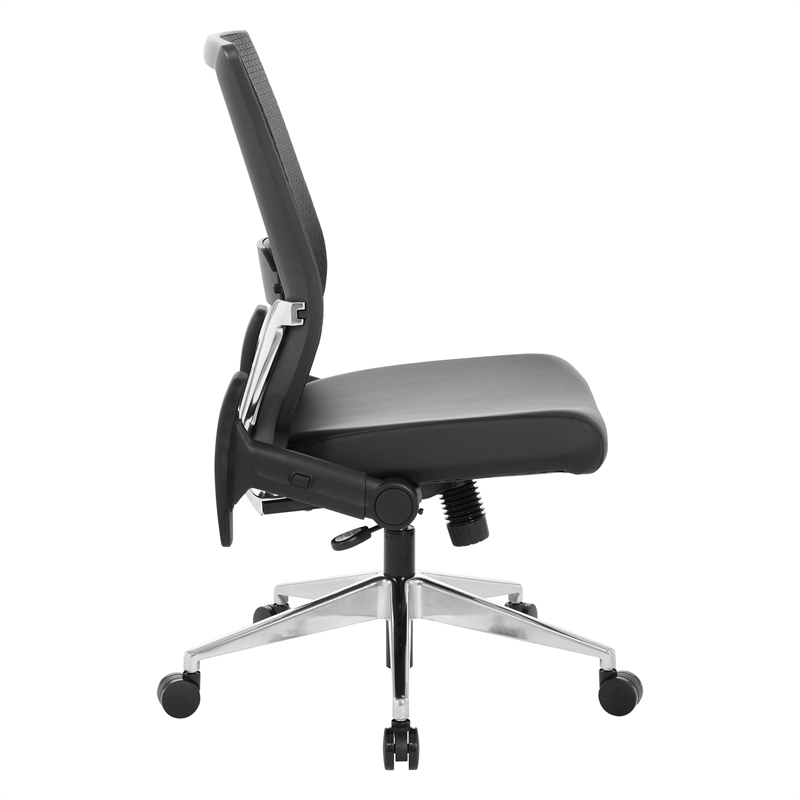 Scranton & Co Black Matrix Back Manager's Chair in Black Fabric