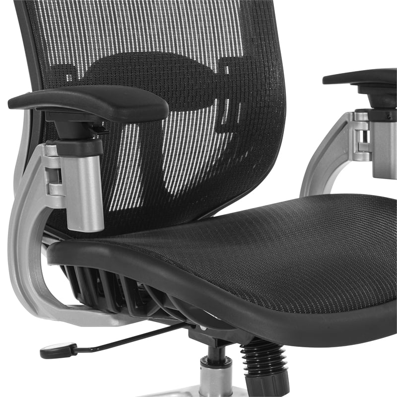 Scranton & Co Black Vertical Mesh Back Office Chair with Mesh Seat