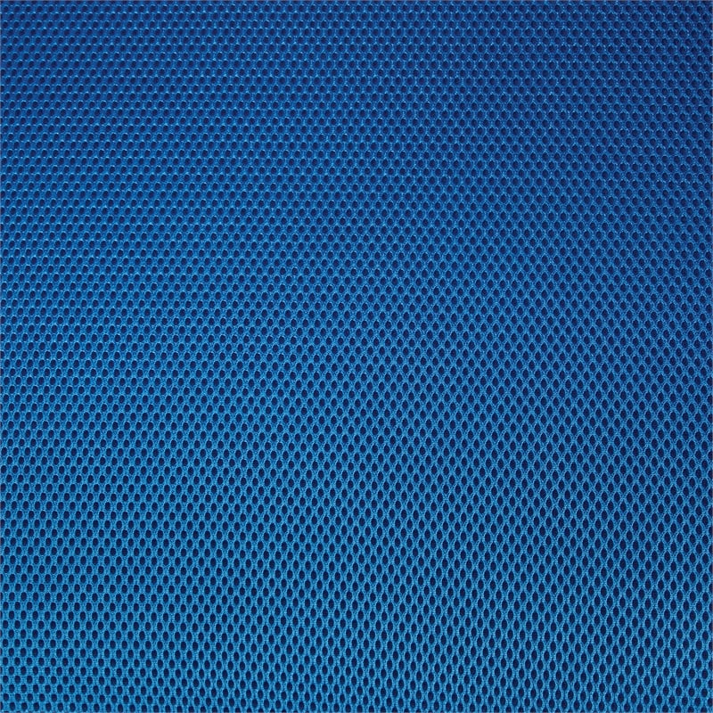 Scranton & Co Gray Vertical Mesh Back Office Chair in Blue Mesh Seat