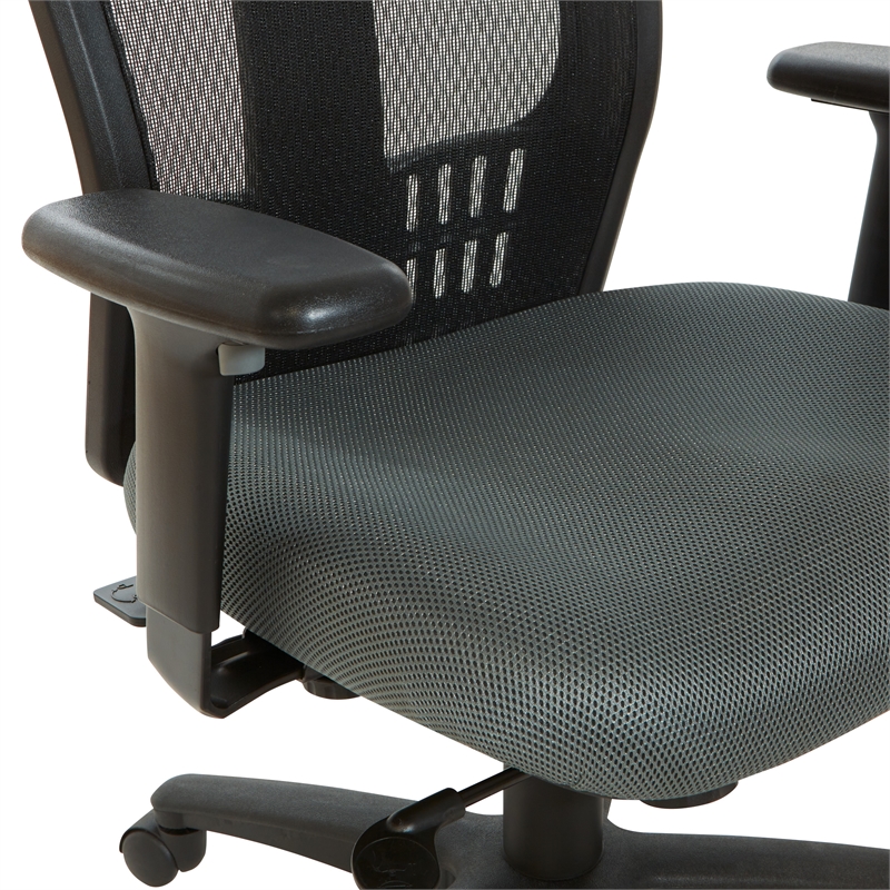 Scranton & Co ProGrid High Back Mesh Office Chair in Gray Fabric