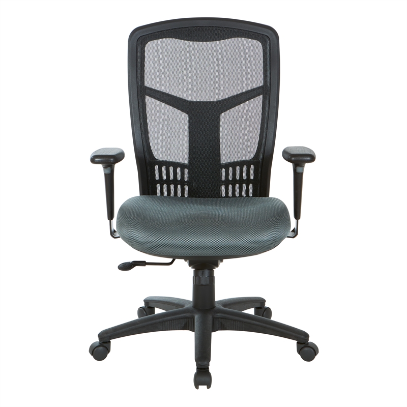Scranton & Co ProGrid High Back Mesh Office Chair in Gray Fabric