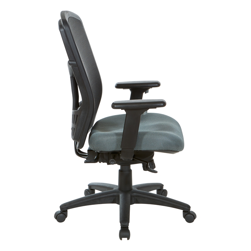 Scranton & Co ProGrid High Back Mesh Office Chair in Gray Fabric
