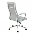 Scranton & Co High Back Steel Gray Fabric Manager's Chair with Chrome Base