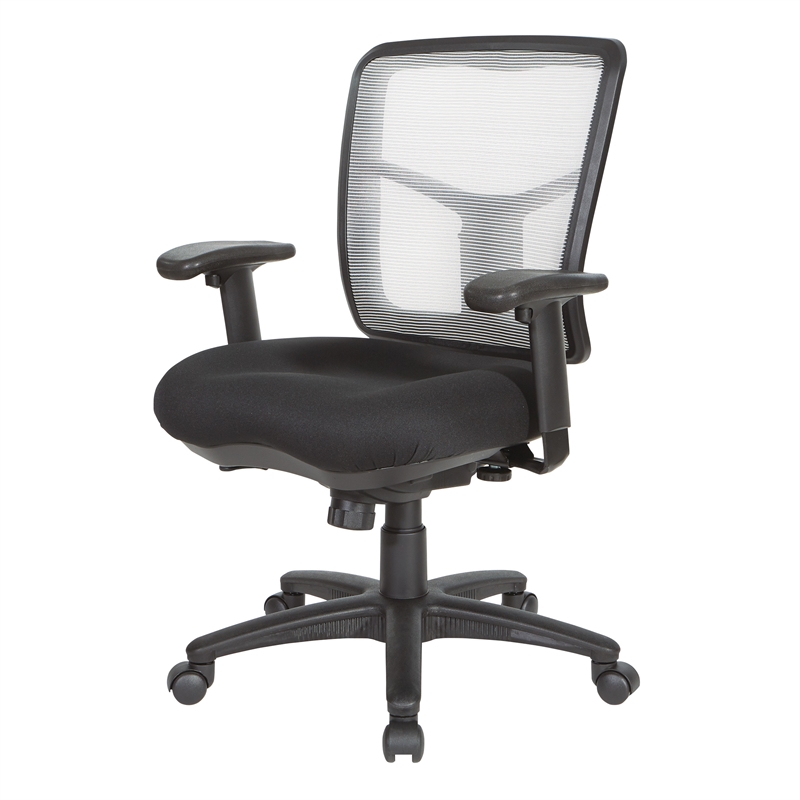 Scranton & Co Air Mist Mesh Back Office Chair in White with Fabric Seat