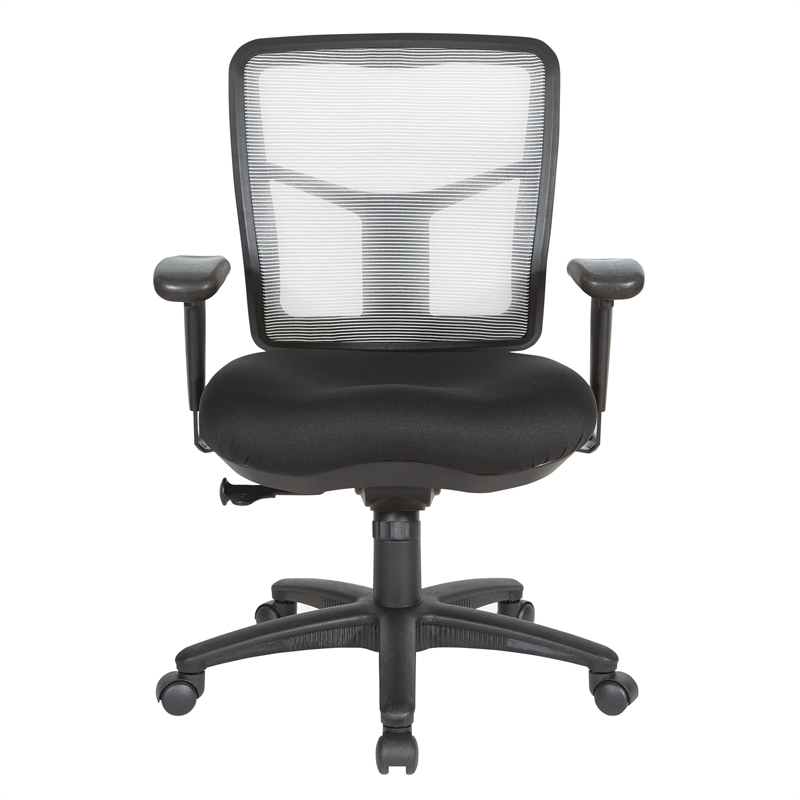 Scranton & Co Air Mist Mesh Back Office Chair in White with Fabric Seat