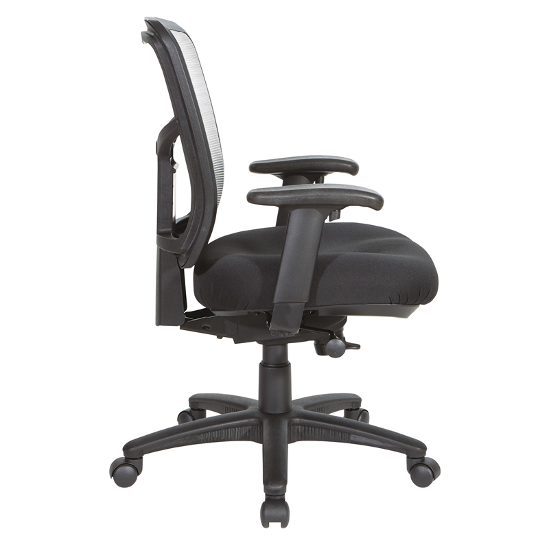 Scranton & Co Air Mist Mesh Back Office Chair in White with Fabric Seat