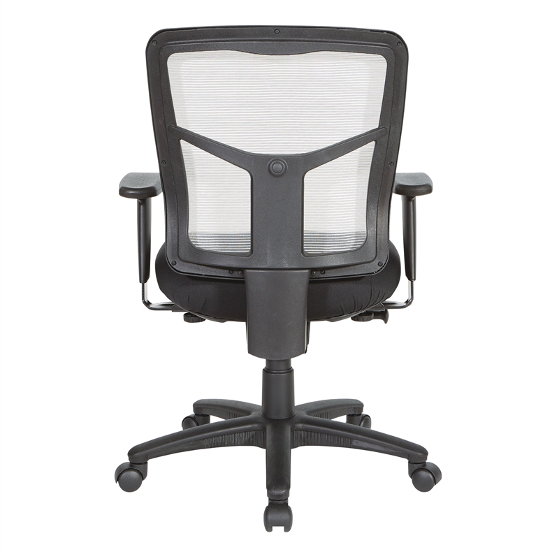 Scranton & Co Air Mist Mesh Back Office Chair in White with Fabric Seat