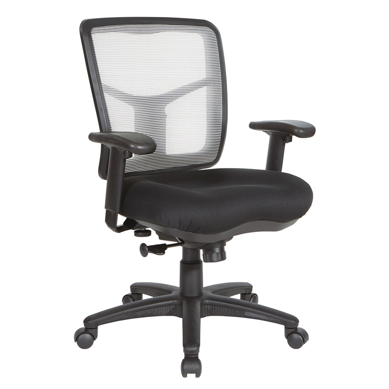 Scranton & Co Air Mist Mesh Back Office Chair in White with Fabric Seat