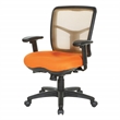 Scranton & Co Air Mist Mesh Back Office Chair in Orange with Fabric Seat