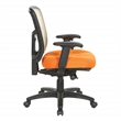 Scranton & Co Air Mist Mesh Back Office Chair in Orange with Fabric Seat