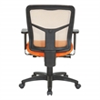 Scranton & Co Air Mist Mesh Back Office Chair in Orange with Fabric Seat