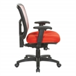 Scranton & Co Air Mist Mesh Back Office Chair in Red with Fabric Seat