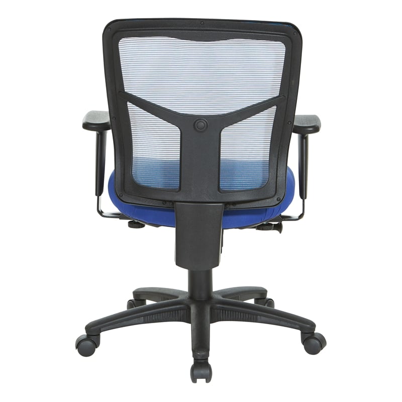 Scranton & Co Blue Air Mist Mesh Back Office Chair with Fabric Seat