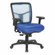 Scranton & Co Blue Air Mist Mesh Back Office Chair with Fabric Seat